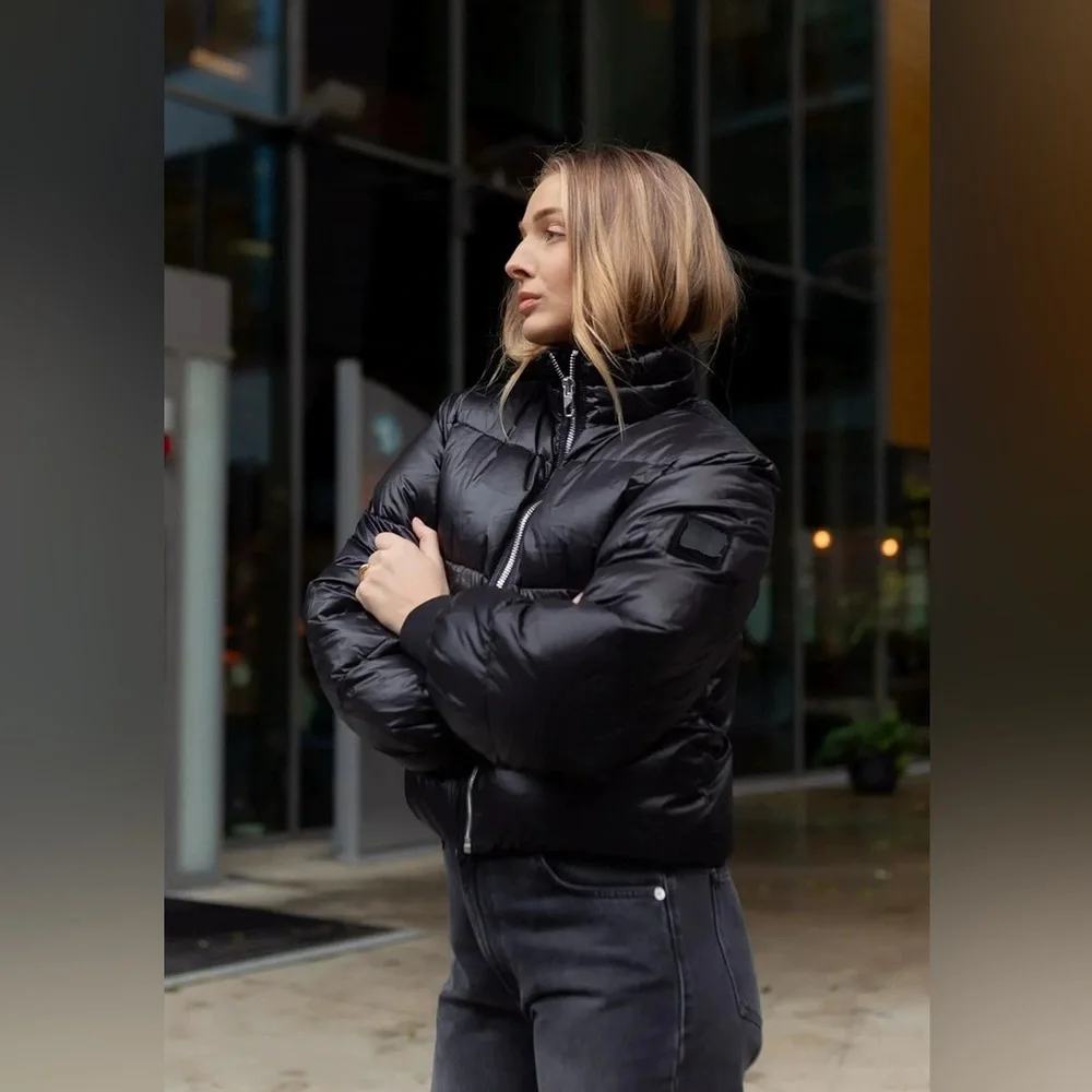 Ganni Black Short Puffer Jacket - Picture 9 of 14